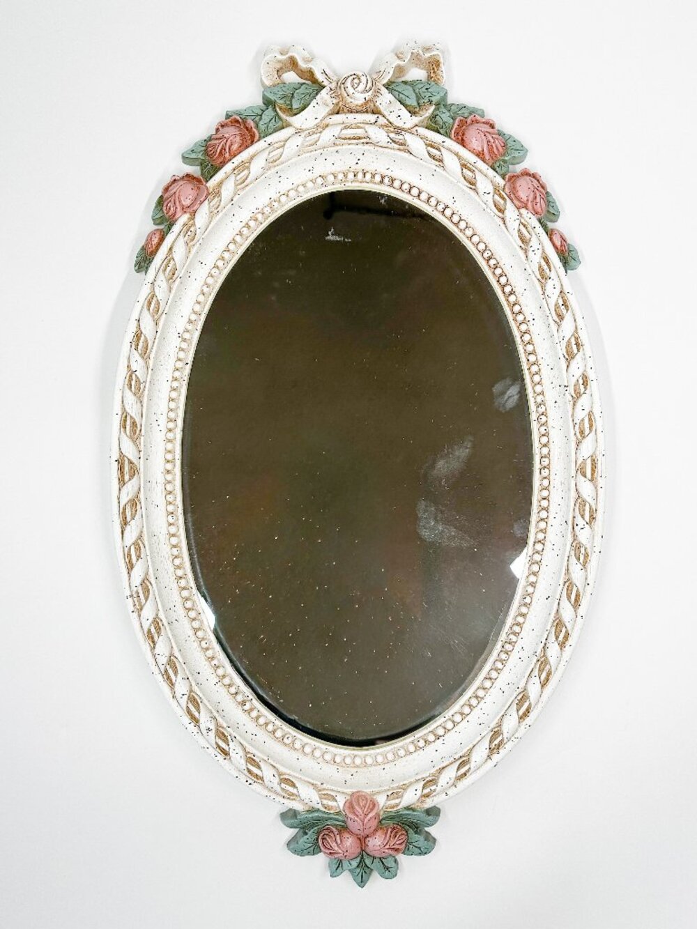 Vtg Burwood SET 4 Shelf Mirror Sconce Cottagecore English Victorian Country Rose
